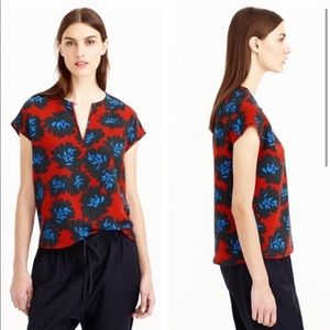 *J. Crew* Firework Floral Blouse